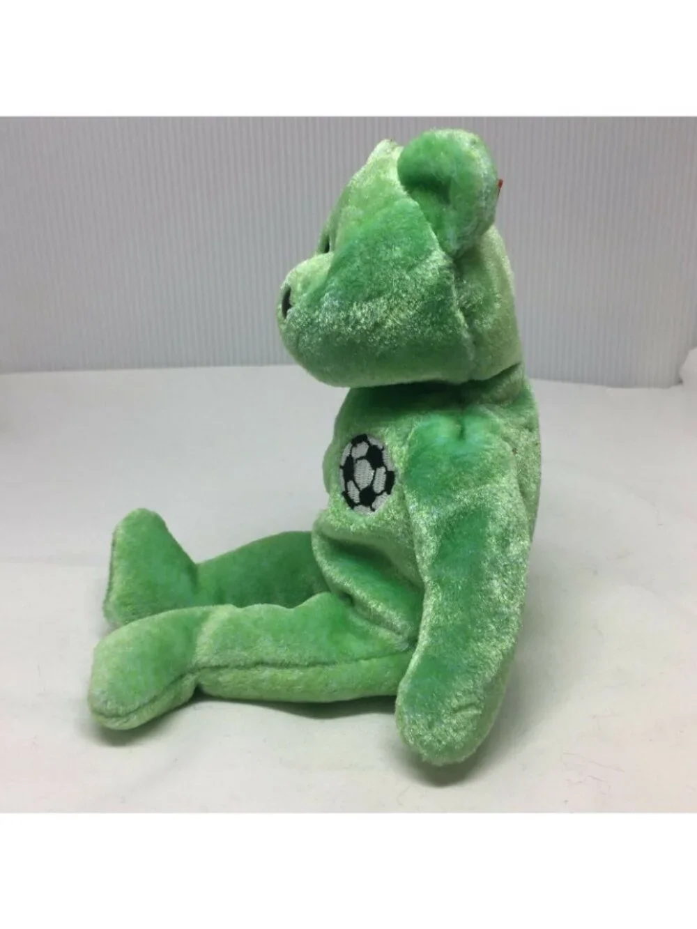 Ty Beanie Baby Green Kicks Bear Original Plush Stuffed Animal Retired W Tag 1999